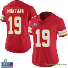 Womens Kansas City Chiefs Joe Montana Red Limited Team Color Vapor Untouchable Super Bowl Lvii Patch Kcc216 Jersey C2138